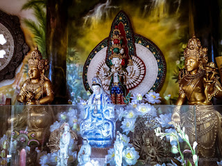 Holy Buddhist Shrine With Types Of Buddhist Statues At Buddhist Temple Room In Bali Indonesia