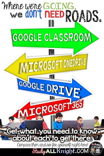 Are you wondering what your digital learning options are for your classroom? Between Google Drive, OneDrive, Google Classroom, and Microsoft 365 - this post has you covered! Learn about the similarities of each through a detailed comparison of each one. Whether you teach primary students, upper elementary, middle school, or high school - this article will ensure you know what technology to use in your classroom to help your students find success with your online teaching. Are you wondering what your digital learning options are for your classroom? Between Google Drive, OneDrive, Google Classroom, and Microsoft 365 - this post has you covered! Learn about the similarities of each through a detailed comparison of each one. Whether you teach primary students, upper elementary, middle school, or high school - this article will ensure you know what technology to use in your classroom to help your students find success with your online teaching.