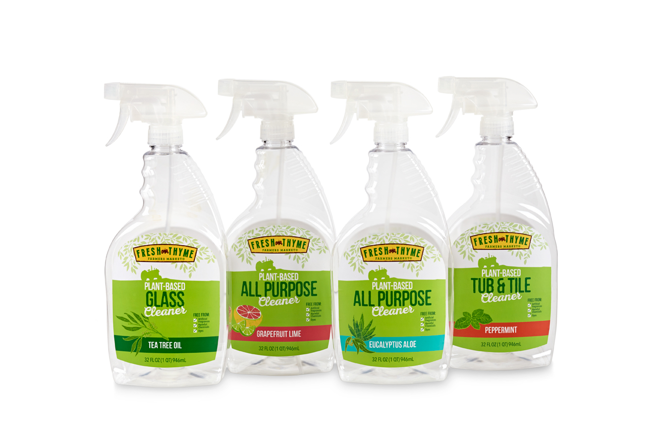Fresh Thyme PlantBased Household Cleaning Products on Packaging of the