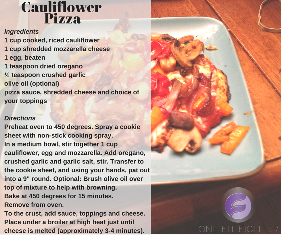 Cauliflower Pizza Crust Pizza Katy Ursta