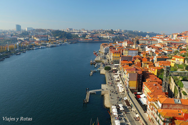 Vistas desde lo alto del puente Don Luis I Oporto visto de lo alto del puente Don Luis I