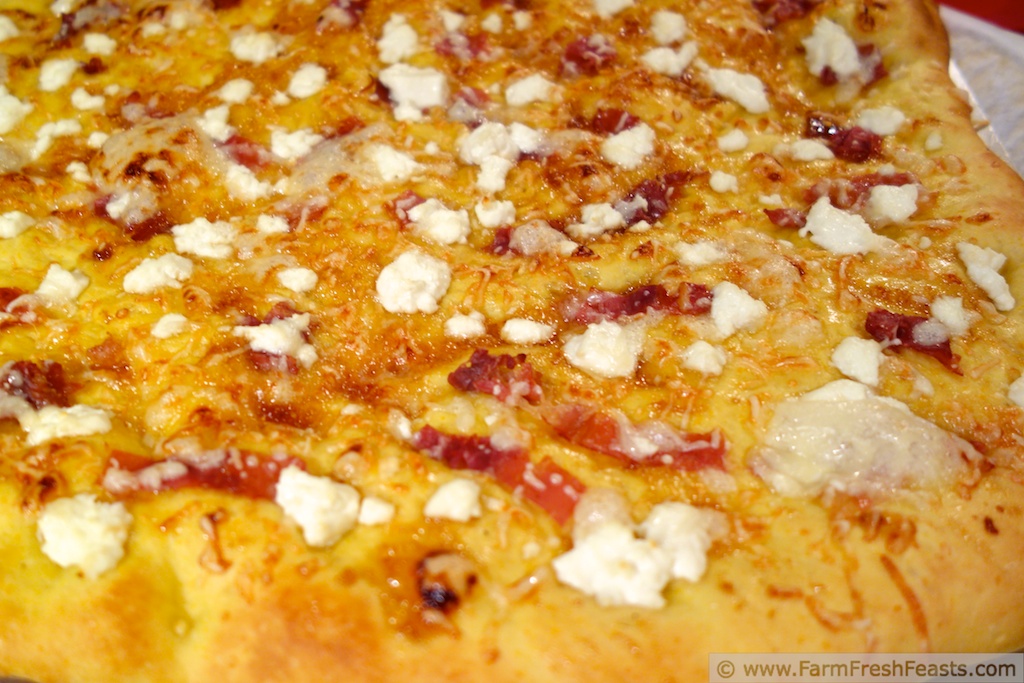 Farm Fresh Feasts Prosciutto, Goat Cheese and Fig Jam on an Eggnog