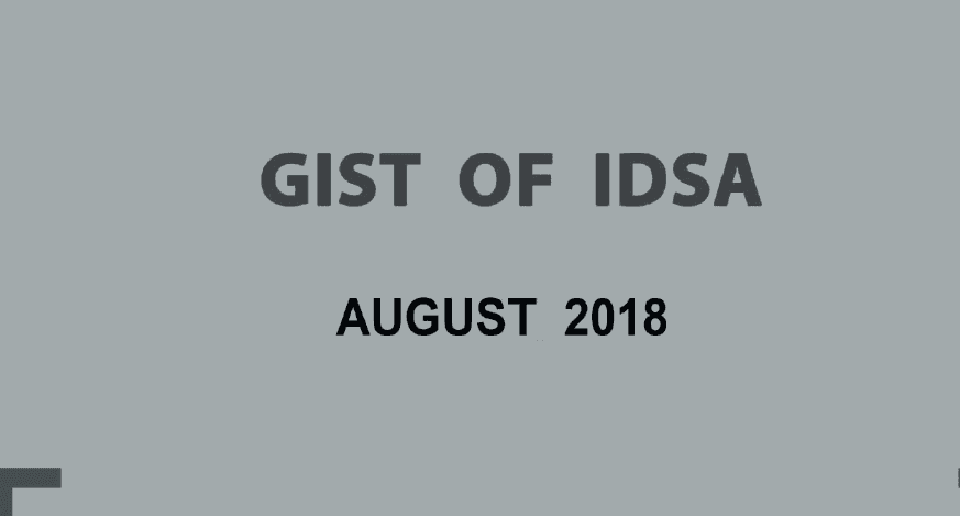 GIST of IDSA August 2018 gist-of-idsa-august-2018