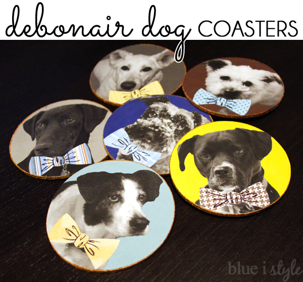 Debonair DIY Dogs in Bowties Coasters Debonair Dog Bowtie Coasters