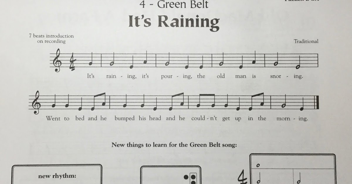 Crestview Recorder Karate Green Belt It's Raining