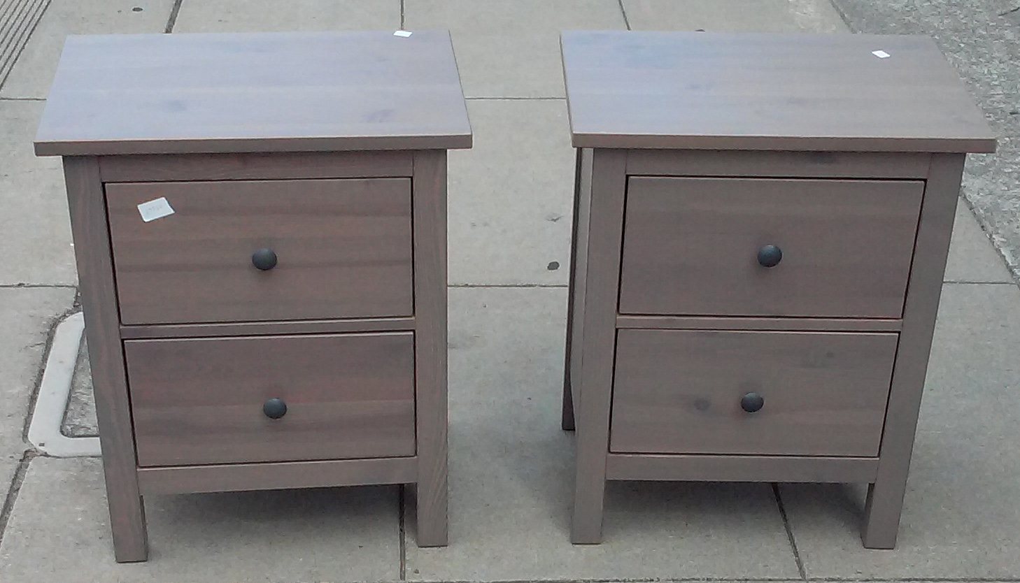 UHURU FURNITURE & COLLECTIBLES SOLD 19950 Whitewashed Pine 21" x 26" Tall Nightstands 85 / pair