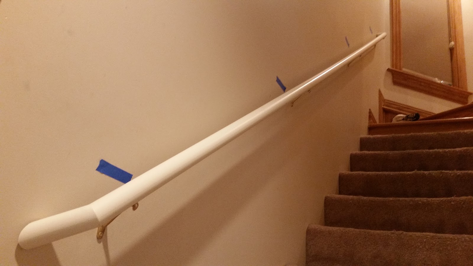 Painting and installing interior handrail
