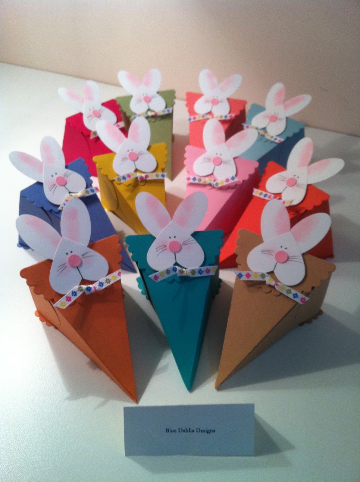 Blue Dahlia Designs: Easter Bunny Petal Cone Baskets