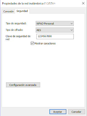 Propiedades de la red inalámbrica