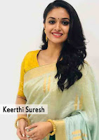actress hot photos keerthi, lemon saree image keerthy suresh