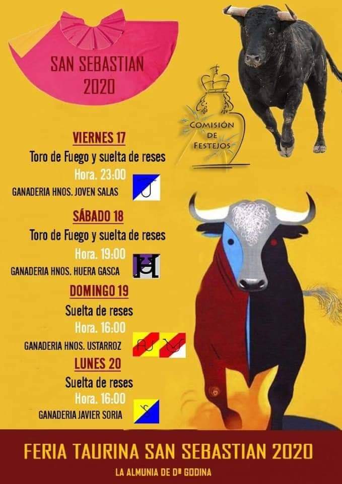 LA ALMUNIA DE DOÑA GODINA FIESTAS SAN SEBASTIÁN 2020 (ZARAGOZA) FECARTOROS LA ALMUNIA DE DOÑA GODINA FIESTAS SAN SEBASTIÁN 2020 (ZARAGOZA) FECARTOROS