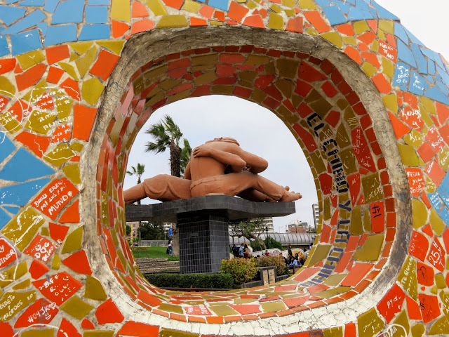 Mosaic-tiled artwork along Lima's Malecon (The Miraflores Boardwalk)
