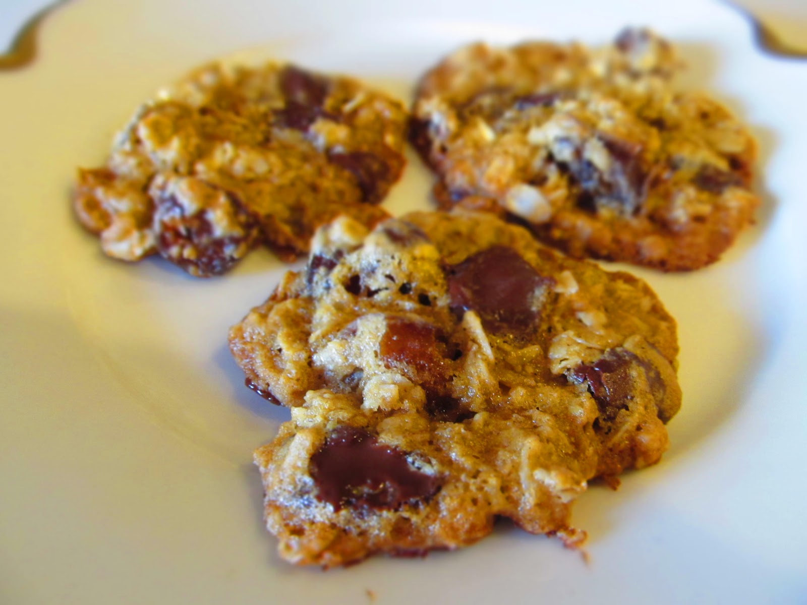 Kim's Cooking and Gardening OatmealDateChocolate Cookies