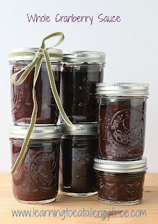 Use a water bath to take advantage of the last of the season's cranberries; make whole cranberry sauce.