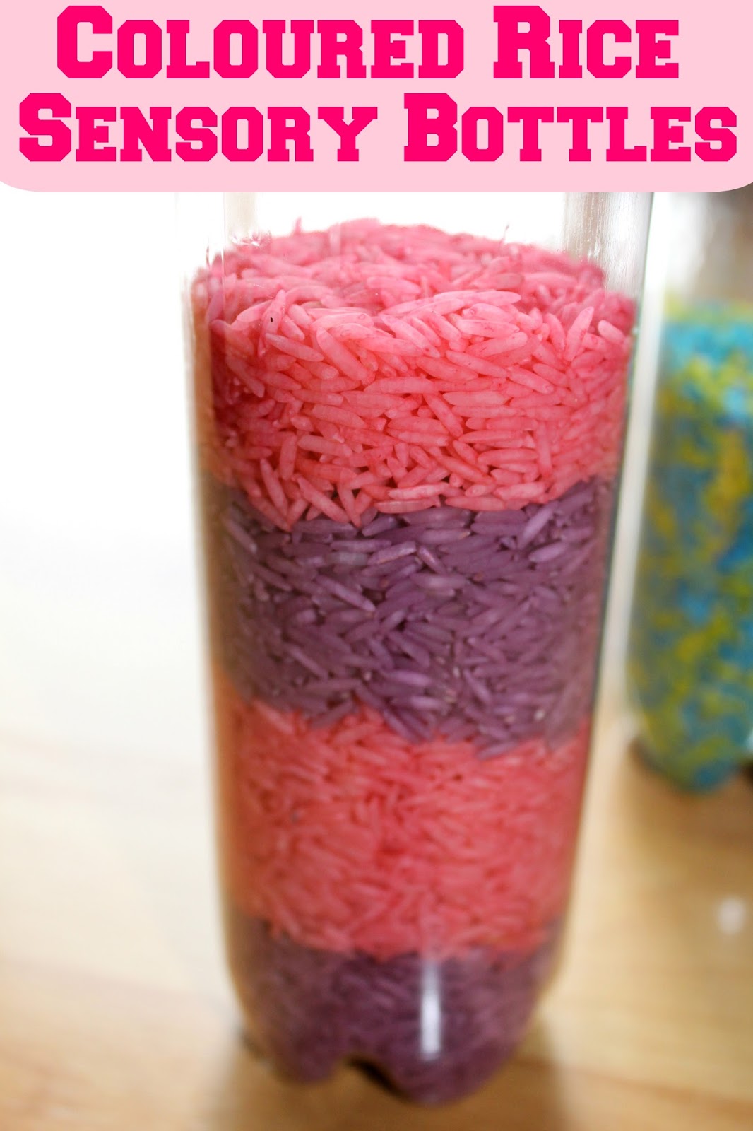 Life.Love.Craft Coloured Rice Sensory Bottles