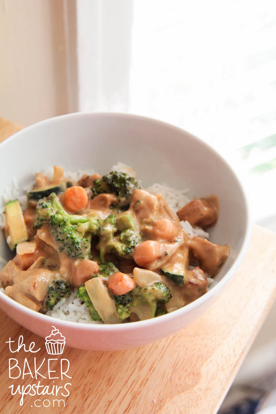 The Baker Upstairs thai peanut stir fry with seitan