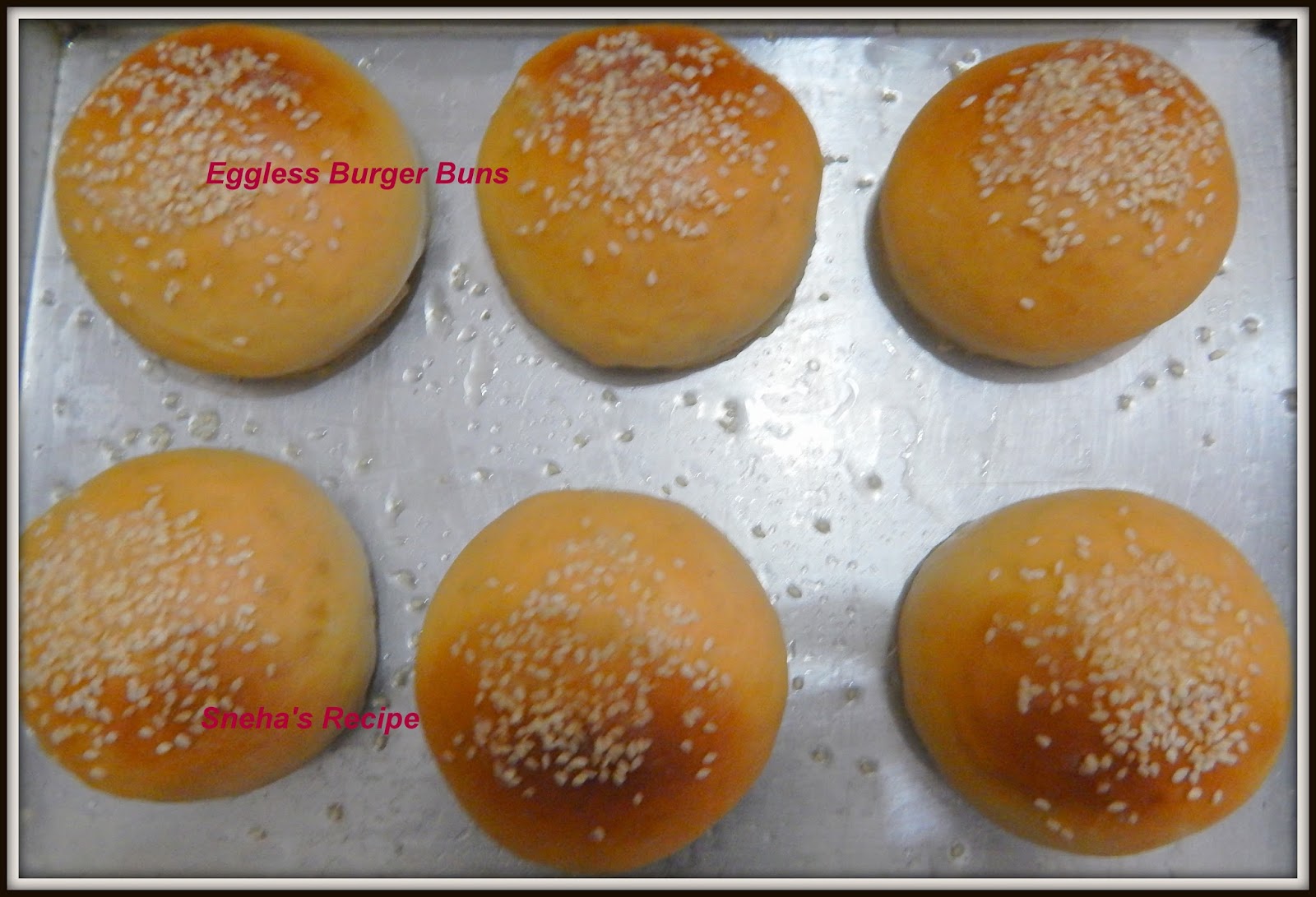 Eggless Burger Buns Sneha's Recipe