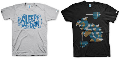 Sleepy Dan T-Shirt Series 1 - Mens Silver “Pillow Logo” & Mens Black “Sleepy Bowser”