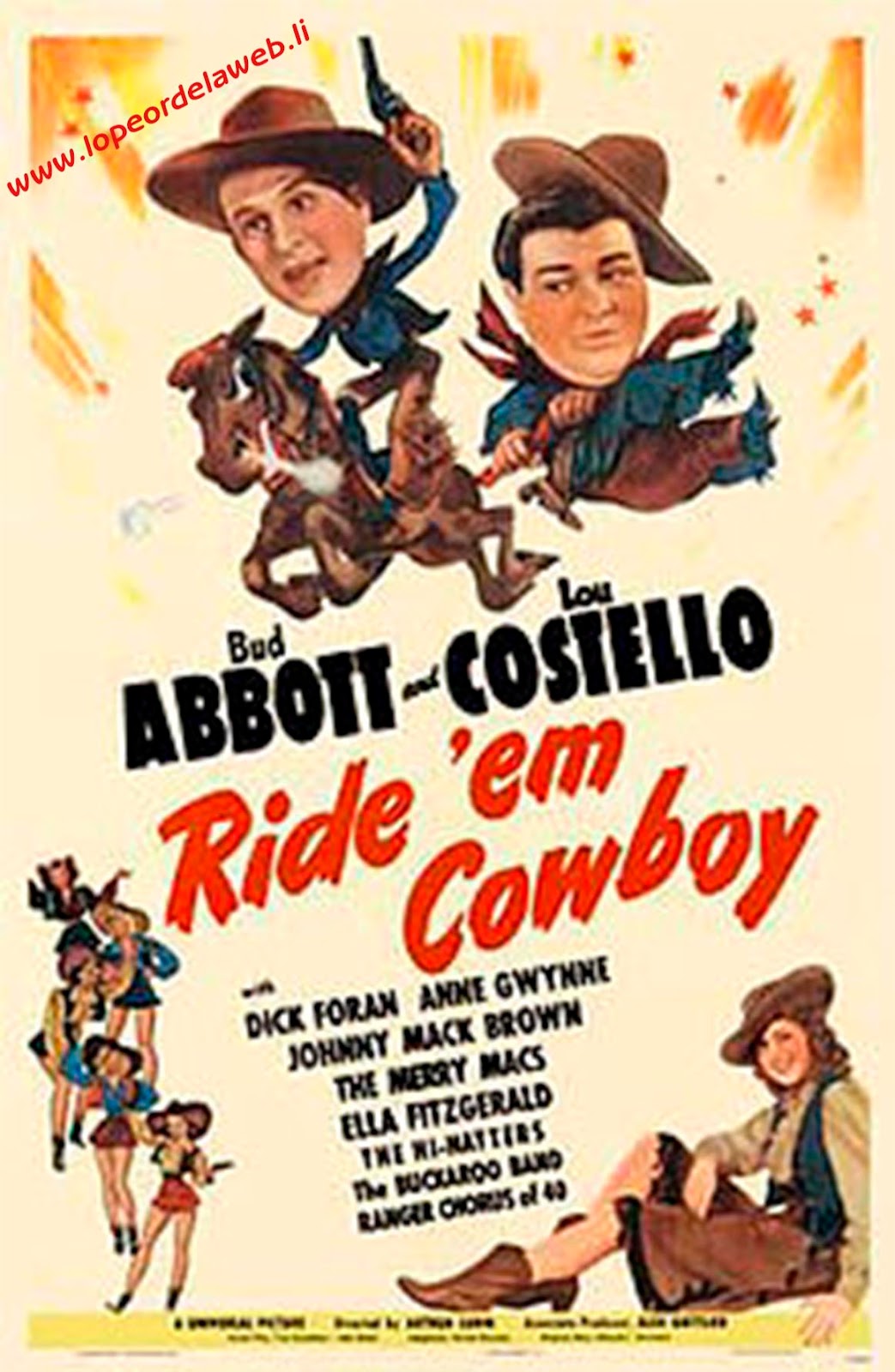 Galopa, Muchacho! (1942/Abbott y Costello/Ride 'Em Cowboy)