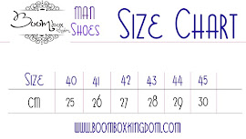 Size Chart Shoe Man
