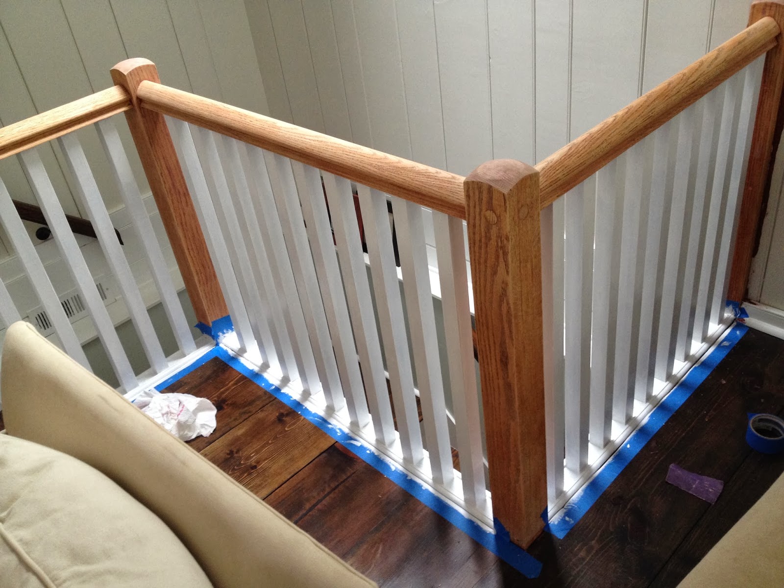 Railing Makeover from Paint to Stain - Jaime Costiglio