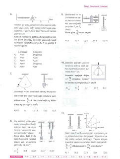 Ders 2013: Fizik Basit harmonik hareket yaprak testi