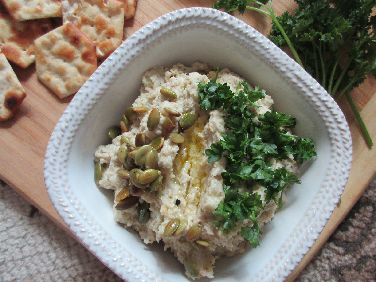 Kvell in the Kitchen Roasted Cauliflower and Garlic Dip