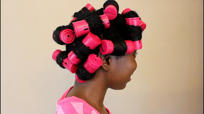 BOUNCY CURLS on NATURAL HAIR Type 4 Coily Hair with JUMBO Perm Rods DiscoveringNatural