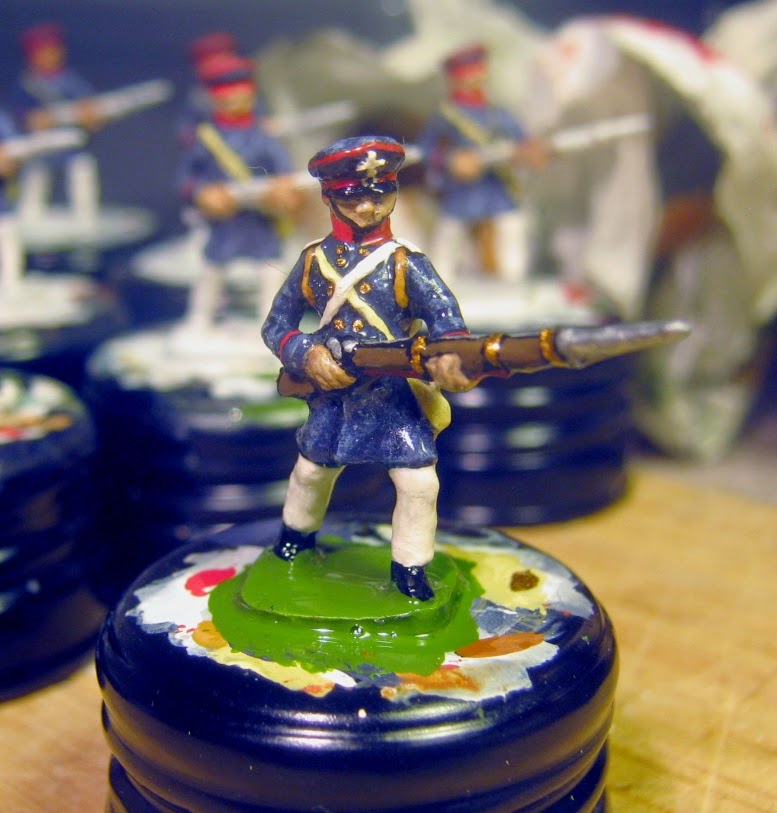Hinton Hunt PN 18 Prussian Landwehr Infantry Charging Hinton Hunt PN 18 Prussian Landwehr Infantry Charging