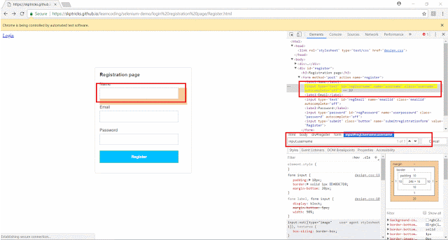 CSS Selectors in Selenium WebDriver with Examples | SKPTRICKS