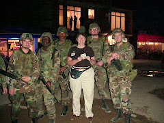 Nancy with a few of the young soldiers serving in Kosovo