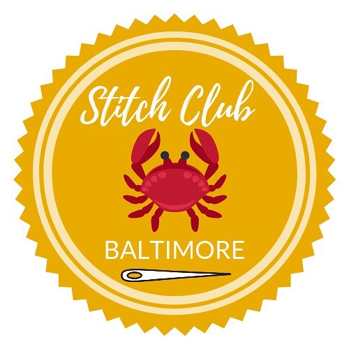 Stitch Club Baltimore orange logo with crab
