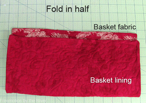 Fold fabric in half Fold fabric in half
