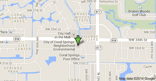 Local Community Events Family - Map Downtown Coral Springs Feb2014 