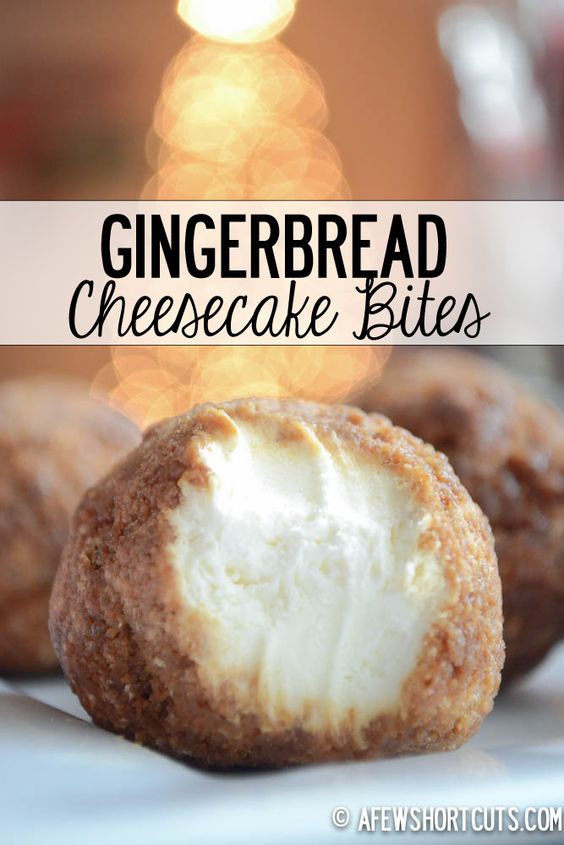 The perfect holiday freezer dessert. This Gingerbread Cheesecake Bites Recipe is just DELIGHTFUL and so easy to make!