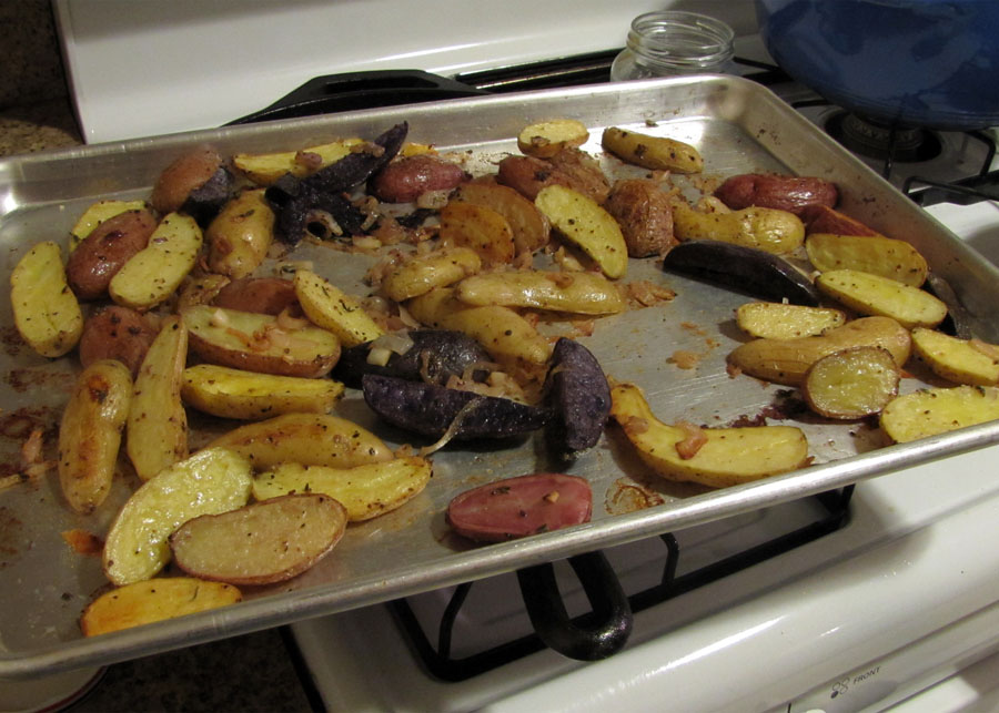 Smells Like Food in Here Roasted Baby Potatoes with Caramelized Shallots