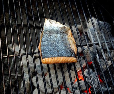 Grilling Salmon - Photo by David Yussen