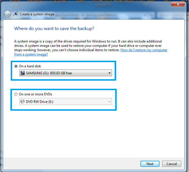 How To Create System Image