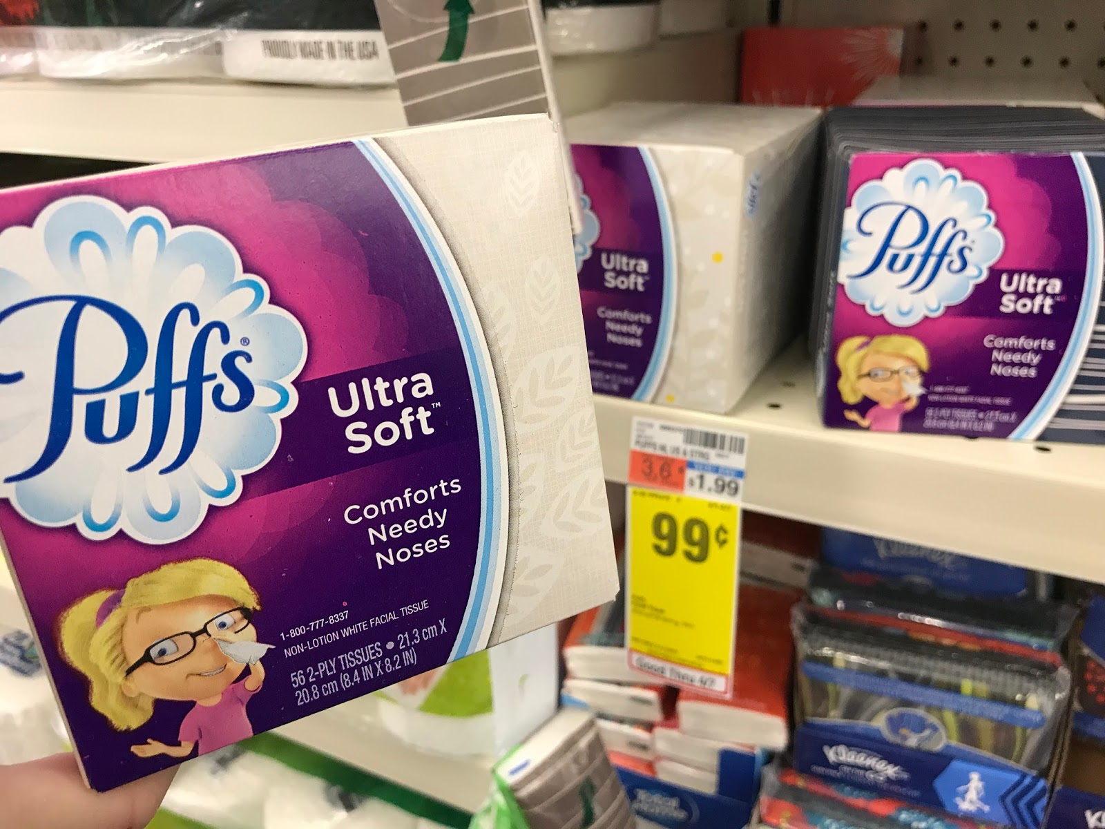 CVS Puffs Facial Tissue 49 Cents Per Box (Usually 1.99!)