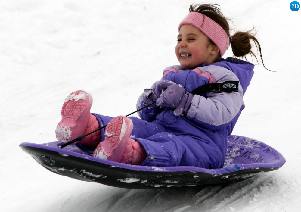 На ледянке с горы На ледянке с горы