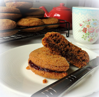 Ginger & Jam Sandwich Cookies