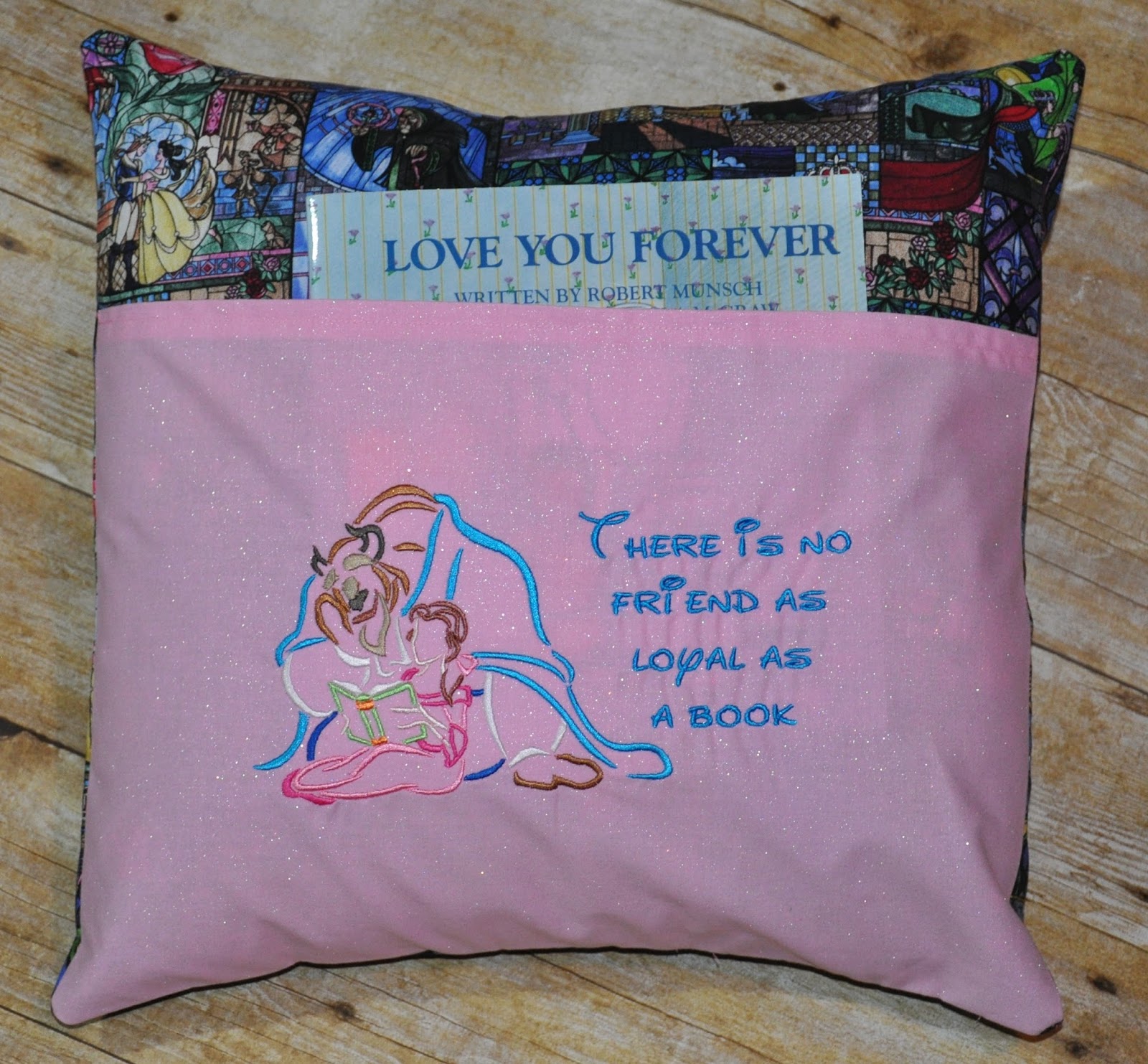 My Little Spot of Sanity Belle and Beast Reading Pillow