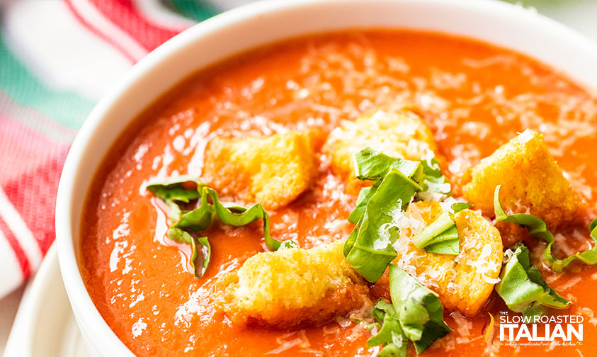 Italian Food Tomato Basil Soup Recipe (Applebee's Copycat) + Video