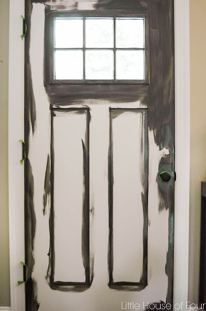 Paint around door edges first