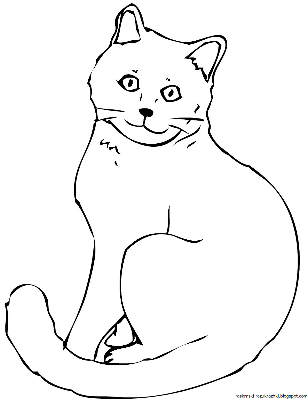 Раскраска. Кошка рисунок. Раскраска. Раскраска кошка полосатая. Кот раскраска для детей.