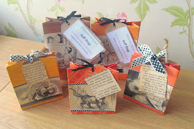 Handmade gift bags by Pink Flamingo Handcrafting