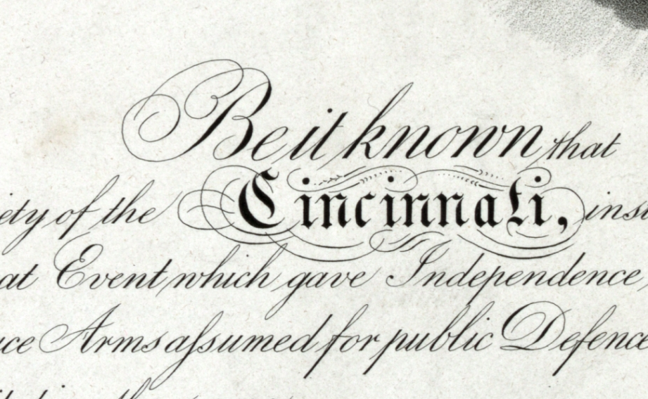 SerendiParis The Society of The Cincinnati was founded today in 1783