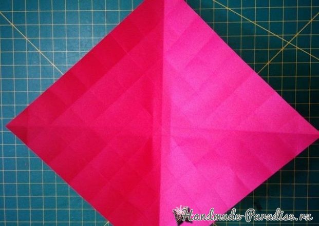 Коробочка РОЗА из бумаги в технике оригами. Мастер-класс (11)