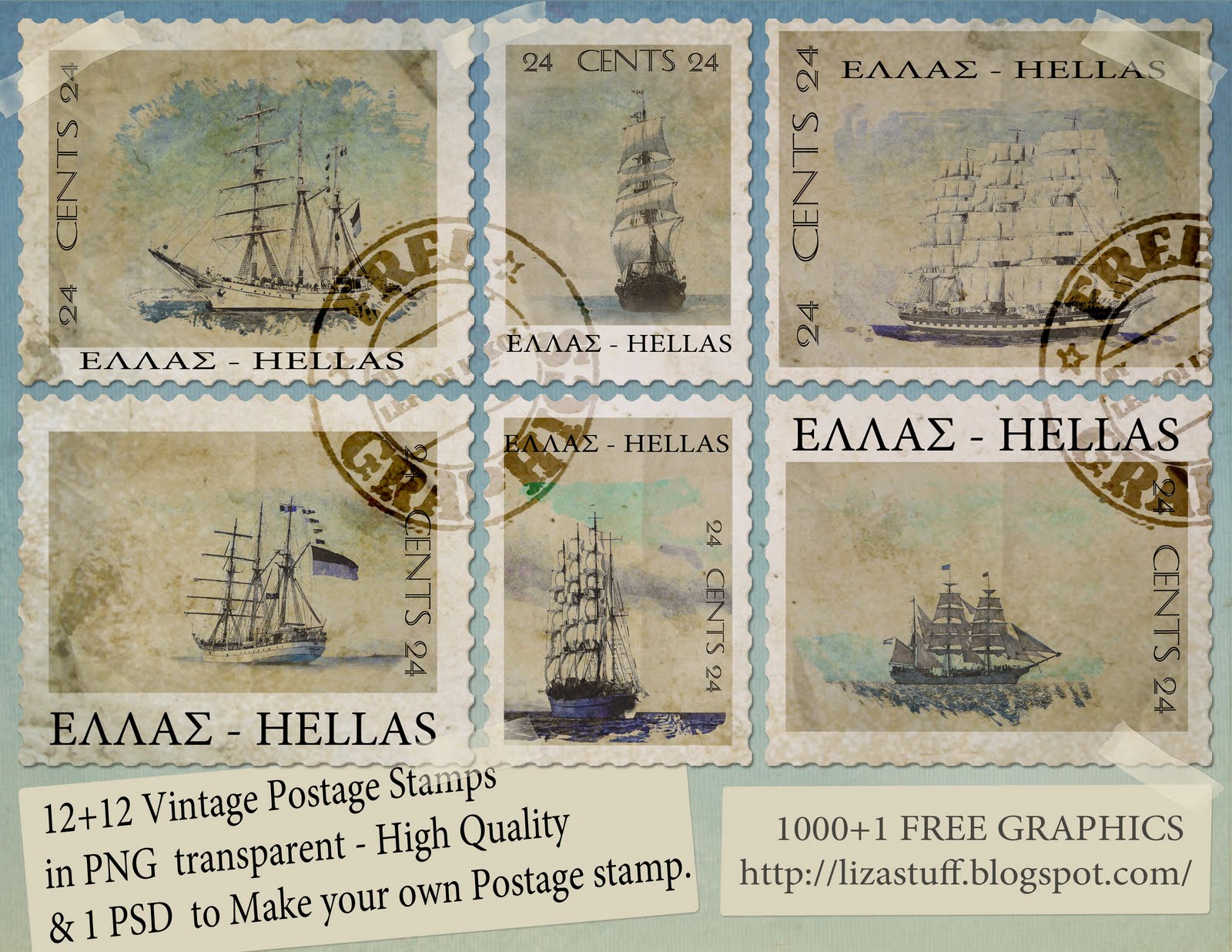 1000 1 free graphics 12 12 vintage sailing postage stamps png 1
