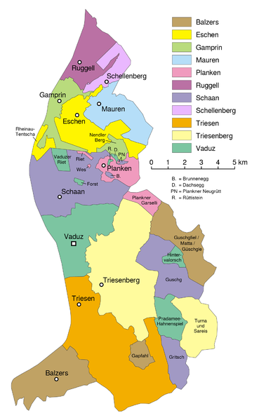 Pembagian wilayah administratif Liechtenstein